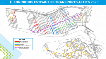 Corridors estivaux de transports actifs 2020 à Verdun
