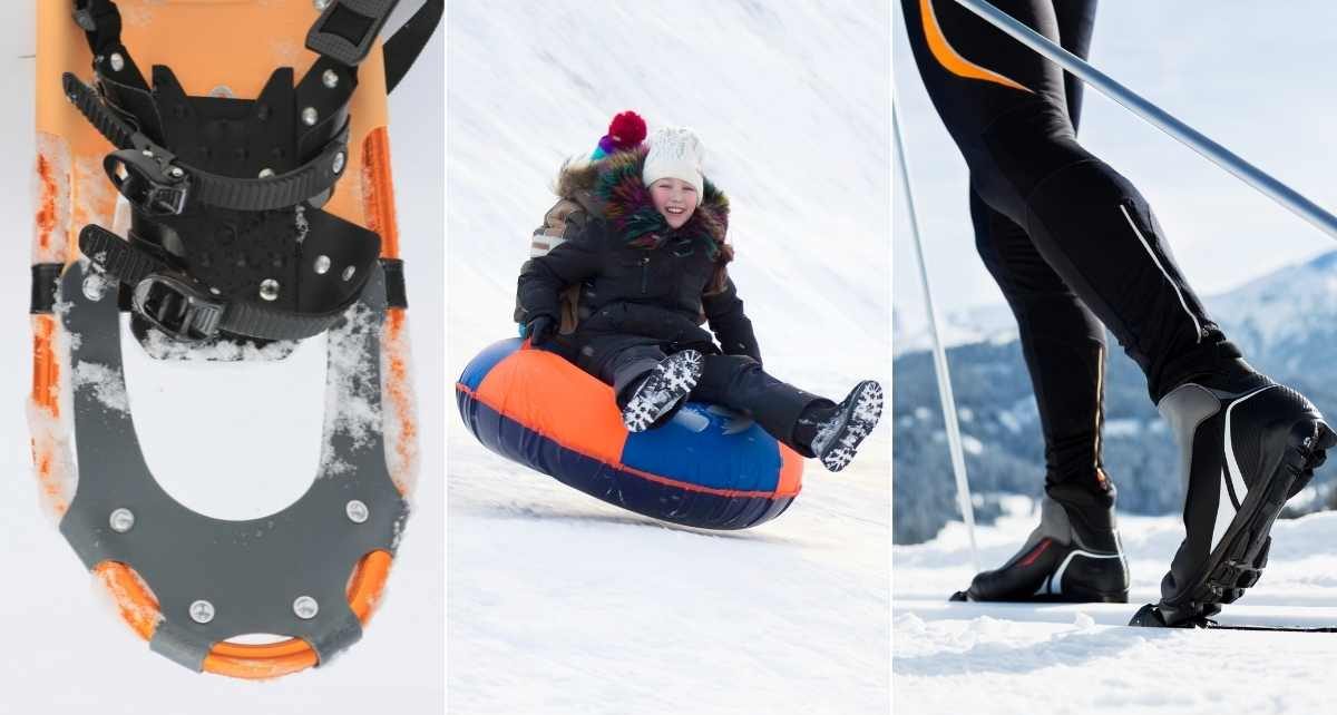 Raquettes, skis de fond et tubes pour profiter de l'hiver