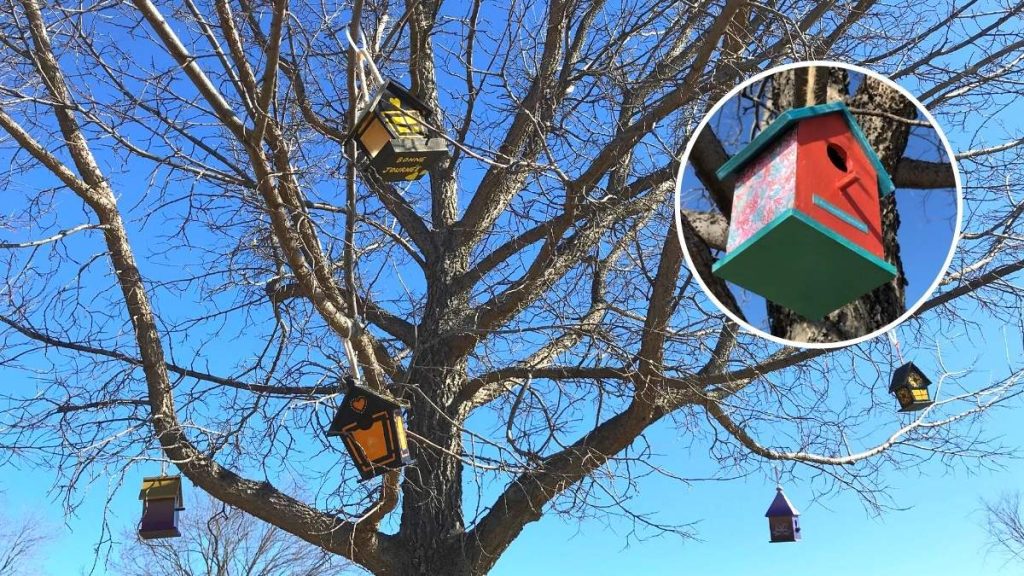 Maison à oiseaux dans les arbres par les Artistes Anonymes du Bronx