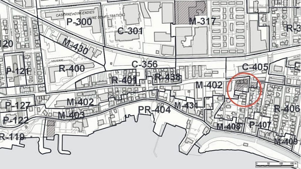 Carte des zones à Lachine