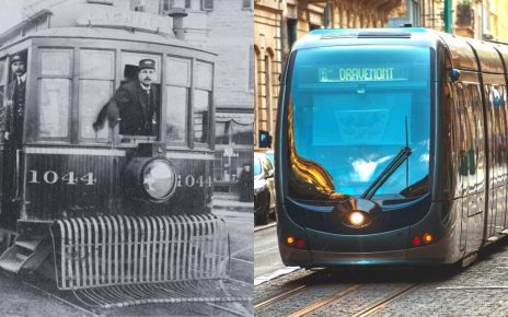 Tramway à Lachine vers 1900, tramway de Bordeaux
