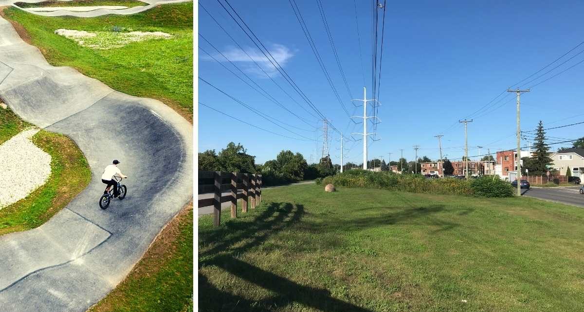 Un nouveau vélo parc avec un pumptrack sera installé à proximité de la passerelle et de la piste de l'Aqueduc à LaSalle
