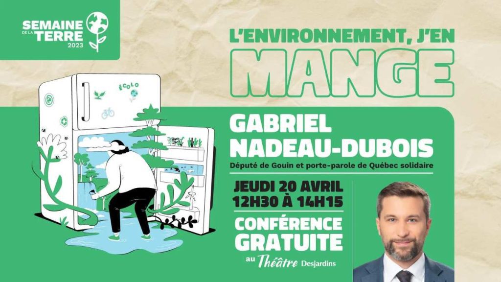 Conférence de Gabriel Nadeau-Dubois au Théâtre Desjardins le 20 avril par le Cégep André-Laurendeau
